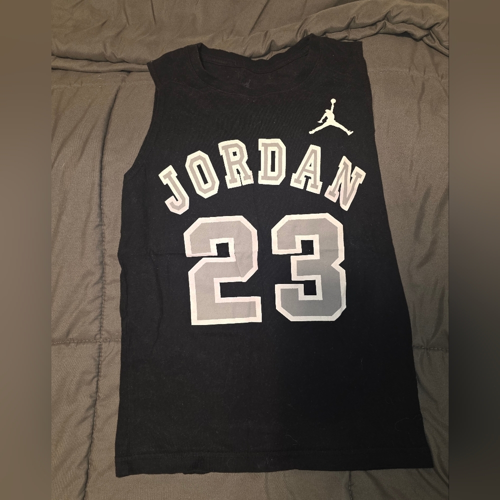 Jordan 23 Black Sleeveless Muscle Tee And Shorts